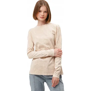 Dámské tričko Dámské tričko s dlouhým rukávem 100% Bavlna Stonewash Volný Střih Velikost L