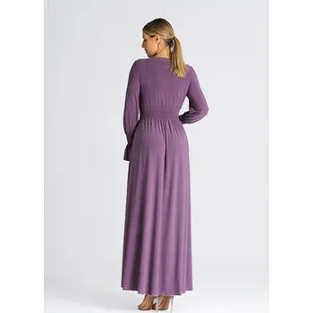Oblečení a móda FIGL Šaty SUKIENKA M940 Fialová Regular Fit S_M