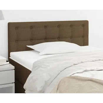 Čelo postele tmavě hnědé 80 x 5 x 78/88 cm textil - 8720287152439