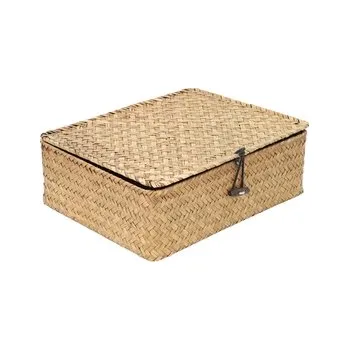 Szkatułka TALULAH pleciona naturalna 25x20x8 cm