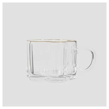 Sklenice Szklanka | ESTATE | transparentna ze złotym rantem | 0,25 l | 731822