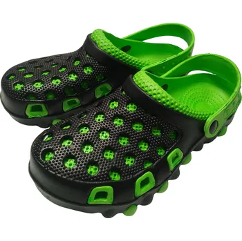 Pánské pantofle PÁNSKÉ, dámské GUMOVÉ NAZOUVÁKY černá/zelená Ballgame F703A (Pánské, dámské nezateplené gumové nazouváky)