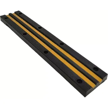Obklad Černo-žlutá gumová ochrana zdí, stěn - 100 x 20 x 4,5 cm