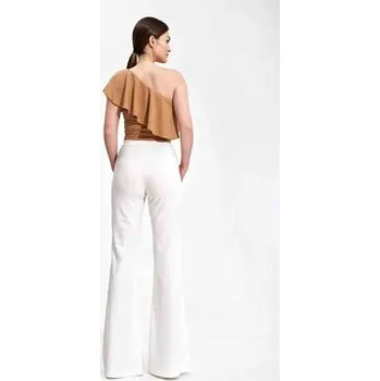 Dámská móda FIGL Halenka M875 Béžová Regular Fit L_XL