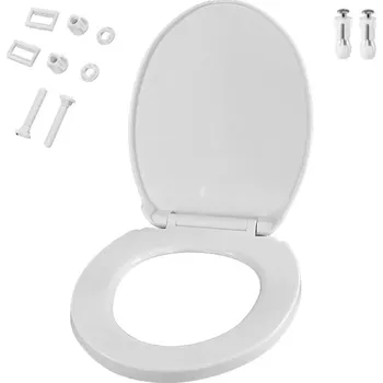 Toaletní sedátko s pomalým zavíráním, univerzální, bílé