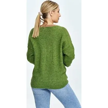 Dámský svetr FIGL Svetr M905 Zelená Oversize OS