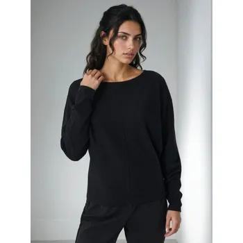 Dámský svetr Sinsay - Základní svetr s ozdobným prošíváním s viskózou - černá - 400GZ-99X - 400GZ-99X-XXL