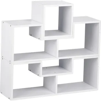 Knihovna ModernHome WYJ-072 Stojací regál, knihovna, 80 x 24,5 x 63 cm, bílý