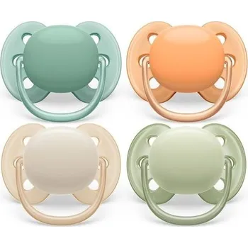 Kojenecká váha Dudlíky Philips AVENT Ultra Soft – balení 4 kusů, extra měkké dudlíky bez BPA pro miminka 0–6