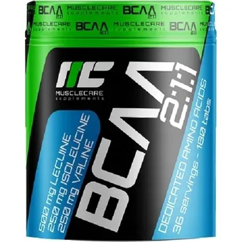 Aminokyselina BCAA 2:1:1 tablety Muscle Care 180 g přírodní