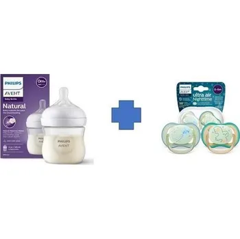 Kojenecká láhev Philips AVENT SCY900/01+SCF376/18 REAGUJÍCÍ LÁHEV PŘÍRODNÍ 125ML + DUDLÍK