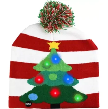 Vánoce Vánoční čepice s LED osvětlením Vzor 2