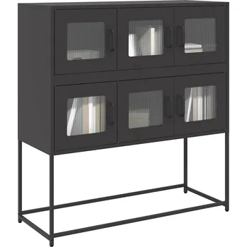 Příborník do zásuvky Příborník černý 100,5 x 39 x 107 cm ocel válcovaná za studena - 8721158372567