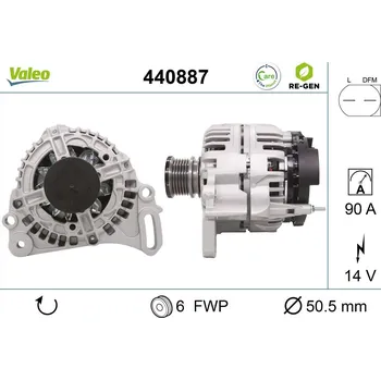 Alternátor Generátor VALEO 440887