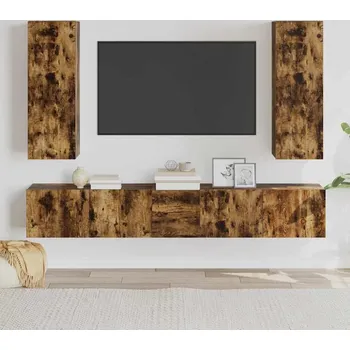 Obývací pokoj vidaXL 5dílný set TV skříněk kompozitní dřevo [3114251] Barva: kouřový dub