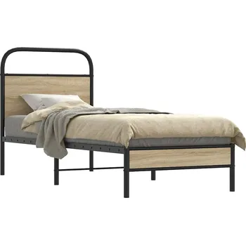 Ložnice Rám postele bez matrace 75x190 cm kouřový dub kompozitní dřevo - 8721158564405