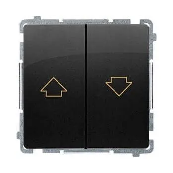 vypínač Žaluziový vypínač pod omítku, Spínací (monostabilní) Kontakt Simon černý BMZ1.01/49