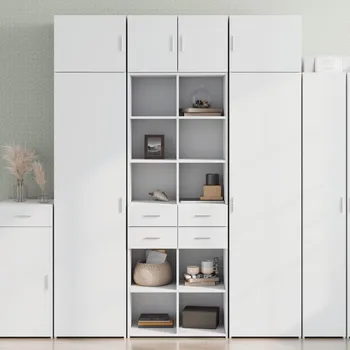 Příborník do zásuvky Skříň highboard bílá 70 x 42,5 x 185 cm kompozitní dřevo - 8721102655517