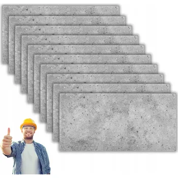 Obraz Dekorativní polystyrenový panel imitace betonu šedý 100x50 cm, 10 ks