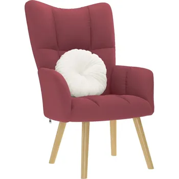 Křeslo Relaxační křeslo vínové textil - 8721158361950
