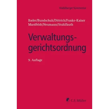Verwaltungsgerichtsordnung - Bader, Johann [DE] (2025, Pevná, Müller C.F.)