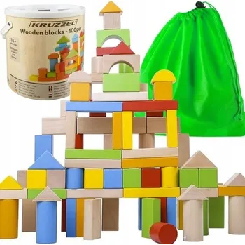 ostatní stavebnice Stavebnice Kruzzel, sada 108 dílů s třídičem v kbelíku