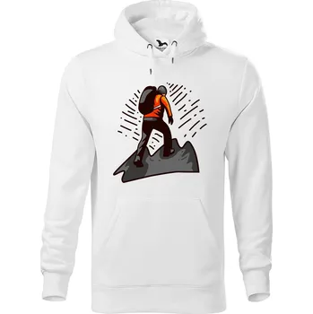 Pánská mikina DOBRÝ TRIKO Pánská mikina s potiskem Na vrchol Velikost pánské mikiny: 2XL, Barva: Bílá