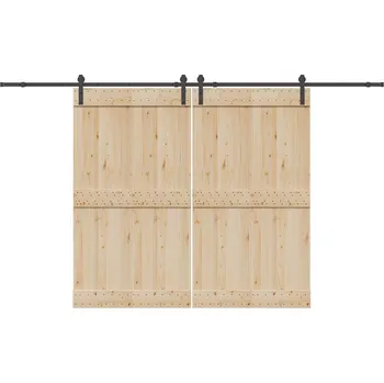 Dveřní kování Sada příslušenství pro posuvné dveře 366 cm ocelová černá - 8721102857782