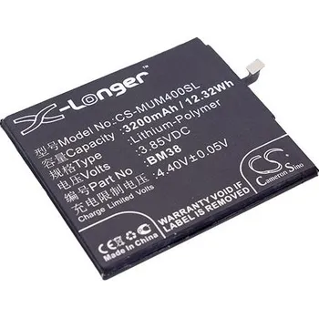 Baterie pro mobilní telefon Baterie Cameron Sino CS-MUM400SL, Li-Polymer, 3200