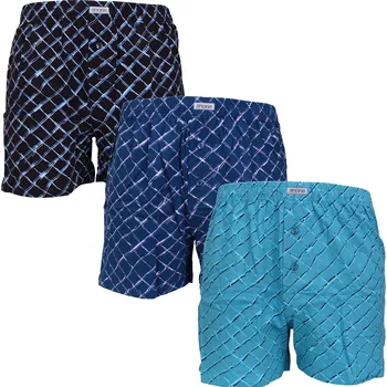 Trenýrky 3 Pack pánských trenek Andrie PS 5883 černá, petrol, tyrkys