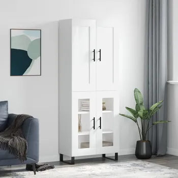 Příborník do zásuvky Skříň highboard bílá 69,5 x 34 x 180 cm kompozitní dřevo - 8720845490638