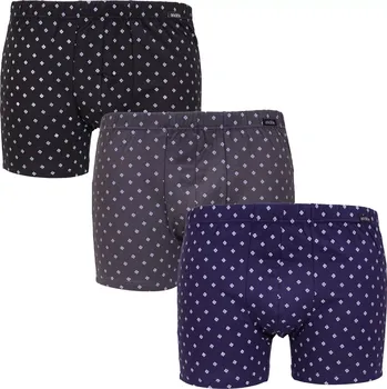 Boxerky 3 Pack pánských boxerek Andrie PS 5974 černá, grafit, navy