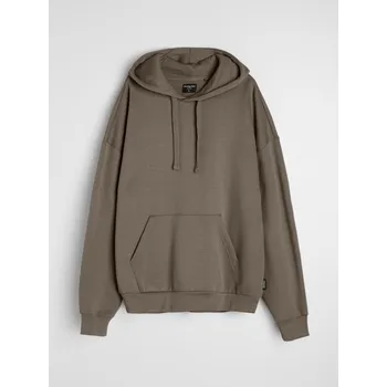 Pánská mikina Sinsay - Mikina s kapucí s příměsí bavlny - hnědá - 468HL-84X - 468HL-84X-M