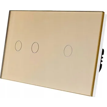 vypínač DOTYKOVÝ SPÍNAČ SVĚTLA TROJITÝ SCHODIŠŤOVÝ + BĚŽNÝ SKLENĚNÝ VYPÍNAČ