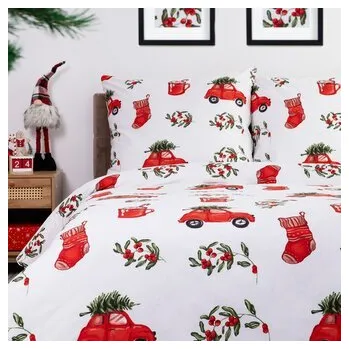Vánoční mikrovláknové povlečení | IDYLLIC | s auty | 200x220 cm | 868639