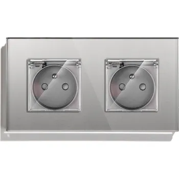 Elektrická zásuvka Elektrická Zásuvka vodotěsná BSEED šedá