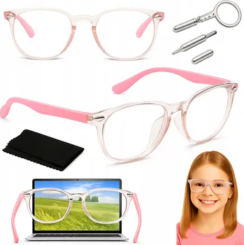 BRÝLE BEZ DIOPTRIÍ BLOKUJÍCÍ MODRÉ SVĚTLO PRO DĚTI K MOBILU, TABLETU