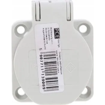 Elektrická zásuvka Hermetická Elektrická Zásuvka Pce , šedá