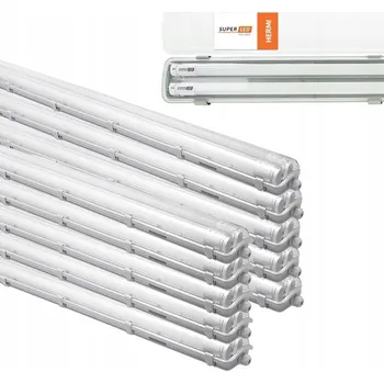 Hermetické svítidlo 120 cm + 2x LED trubice Vodotěsné do garáže