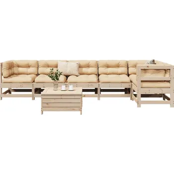 Zahradní lavice zahrada-XL 7dílná zahradní sedací souprava masivní borové dřevo 3250864