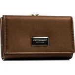 Stylová dámská koženkovo-kožená peněženka Peterson Wade, hnědá