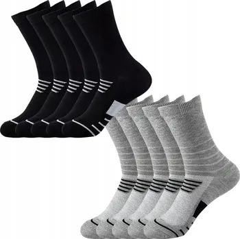Pánské ponožky 10 x Pánské ponožky teplé termo bílé černé sada vel 40 41 42 43