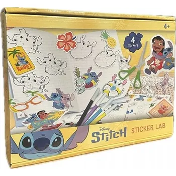 Výtvarná sada Stitch Kreativní Sada Papír samolepicí, Knížka, Fixy, Nůžky
