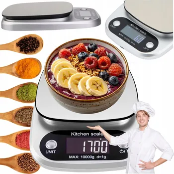 Kuchyňská váha ELEKTRONICKÁ KUCHYŇSKÁ VÁHA DOMÁCÍ LCD displej TARA 5KG MONTESSA