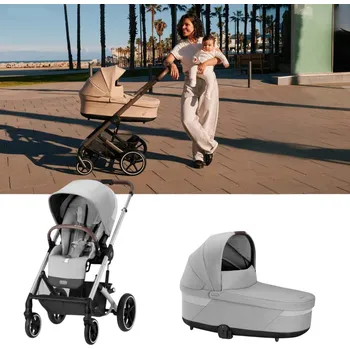Dětské zboží CYBEX Balios S Lux Kompletní kočárek - Silver Stone Grey
