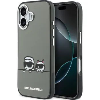 Náhradní kryt pro mobilní telefon Karl Lagerfeld IML K&CH Heads Logo MagSafe zadní kryt pro iPhone 17 Black