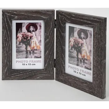 Rám na obraz FANDY Fotorámeček Narvik 10x15/2 2 šedohnědý