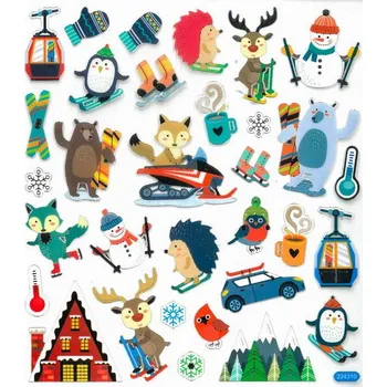 samolepka DP CRAFT Samolepky papírové DPNK-113 zimní sporty