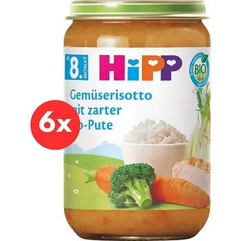 HiPP BIO Zeleninové rizoto s krůtím masem 6× 220 g