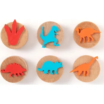 modelína a plastelína ChildGen Sada razítek Dinosauři (6 ks)